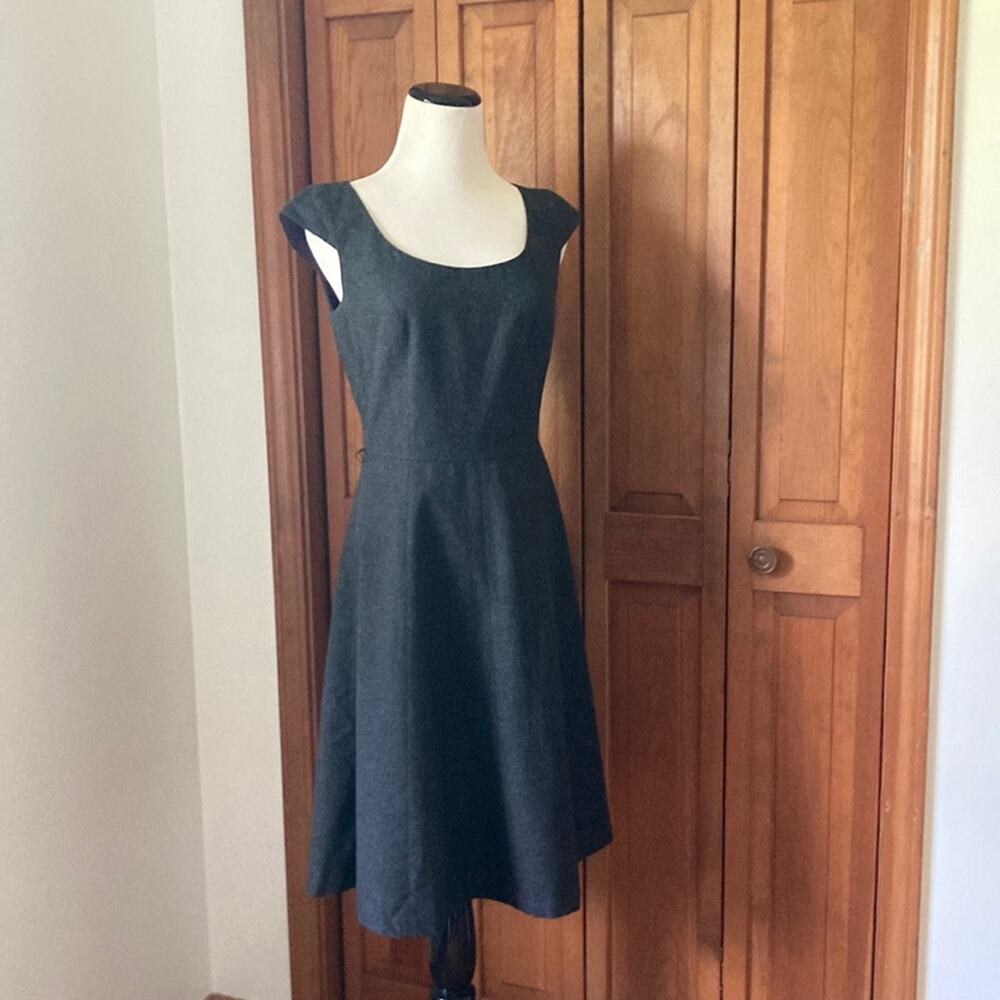Isaac Mizrahi Charcoal Fit & Flare Dress, Size 2